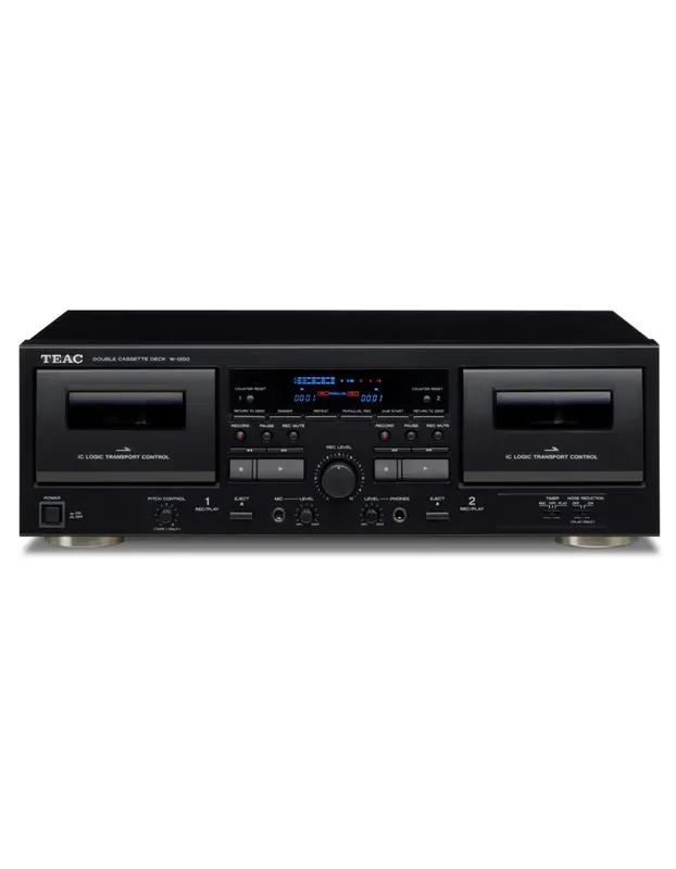 Pagamento Sicuro TEAC W-1200 BLACK doppio registratore a cassette, mixaggio microfonico, uscita digitale USB