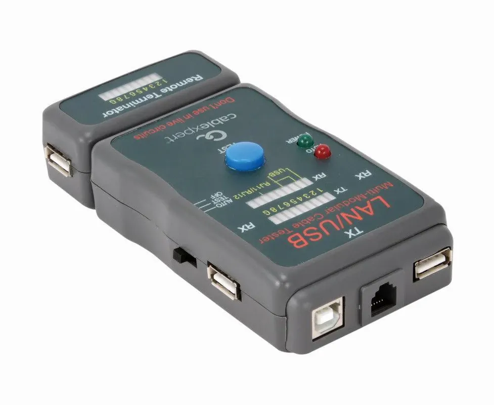 Economico CABLEXPERT NCT-2 CABLE TESTER PER CAVI RJ45 RJ11 RJ12 UTP STP USB