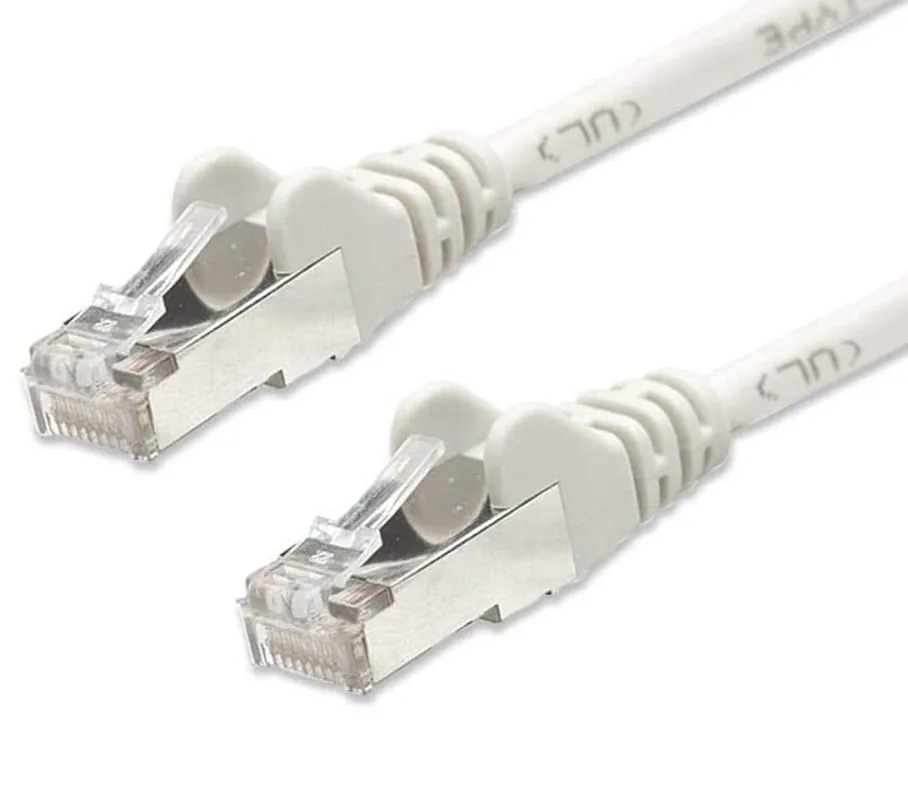 Cavo di rete Patch in Rame Schermato Cat. 5e Bianco F/UTP 2 m Pagamento Sicuro