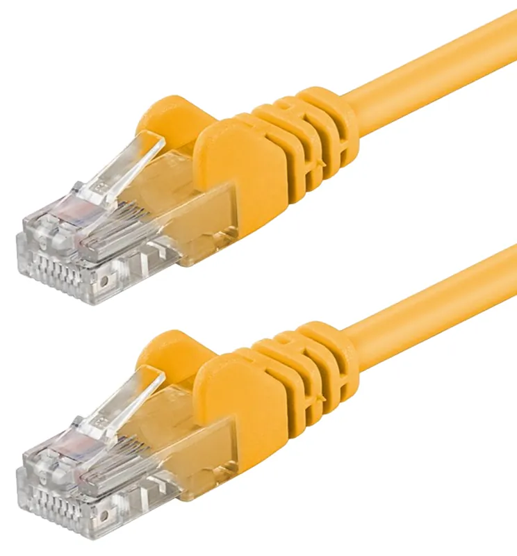 Cavo di rete Patch in Rame Cat. 6 Giallo UTP 1 mt Prezzo Di Fabbrica