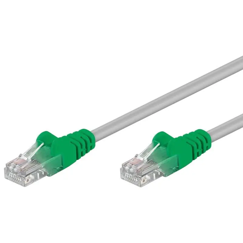 Cavo di rete Patch Cross in CCA Cat. 5e Verde/Grigio UTP 0,25 mt Occasione