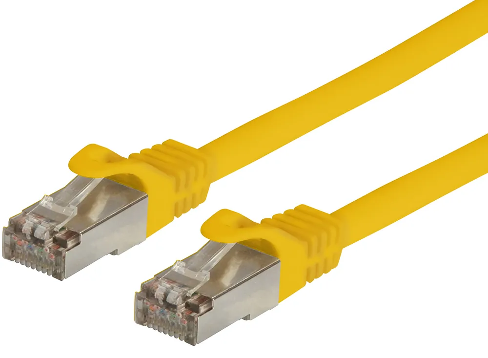 Cavo di rete Patch in CCA Schermato Cat. 6 Giallo F/UTP 3 m Bulk Nuovo Arrivo