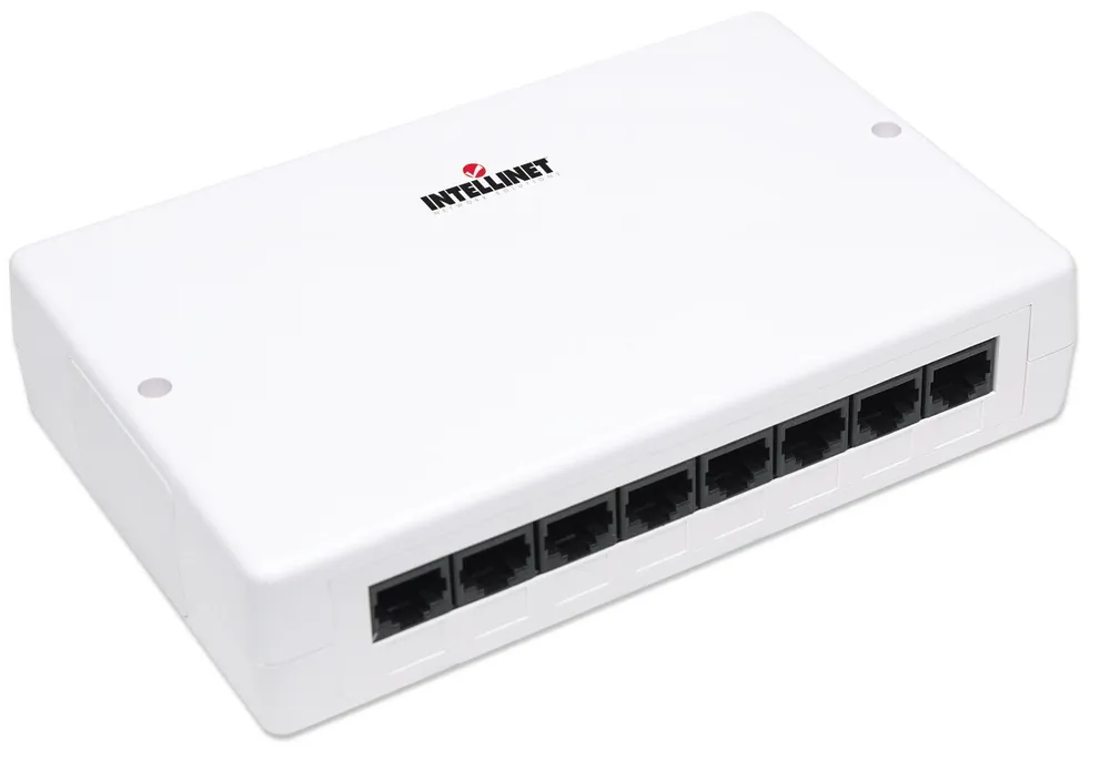 Box 8 Porte UTP per Connessioni di Rete Cat. 5E Bianco Esclusivo