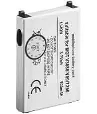 Batteria compatibile (SNN5435, SNN5517A, AANN4010A) per Motorola V3688/V50/T250 ... Prezzo Conveniente