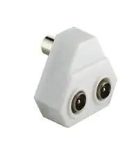 Consegna Rapida Sdoppiatore per antenna TV 2 Maschio/Femmina 9.5 mm