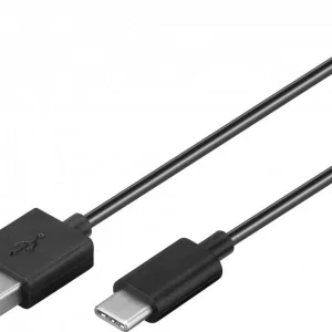 Compra Online Cavo USB A Maschio 2.0 / USB-C Maschio 0,1m Nero
