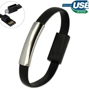 Bracciale Silicone con Micro USB Nero Occasione