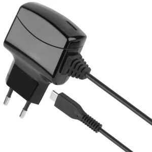 Caricatore USB-C 3A con Cavo 1,6m Spina Europea 2 pin Nero Prezzo Conveniente