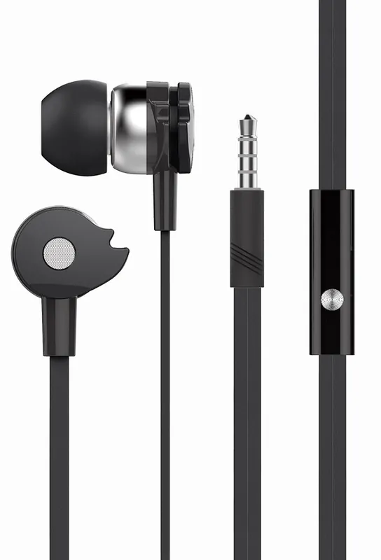 Ultimissimo Modello Auricolari Stereo In-Ear con Microfono e Telecomando Nero