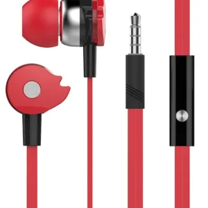 Prezzo Conveniente Auricolari Stereo In-Ear con Microfono e Telecomando Rosso