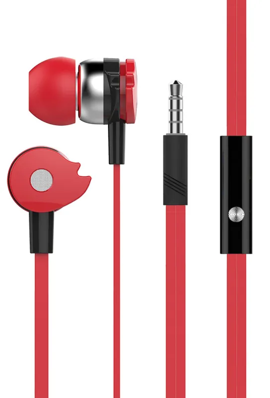 Prezzo Conveniente Auricolari Stereo In-Ear con Microfono e Telecomando Rosso