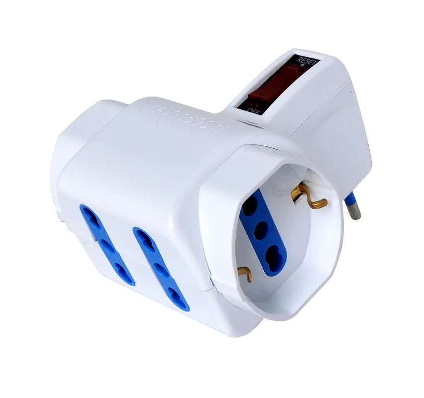 Più Venduto Adattatore con spina 10A e prese 2 Italiane/ 2 Schuko