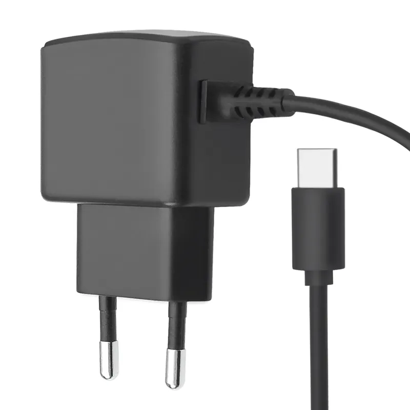 Caricatore con Cavo USB-C™ 2,4A Spina Europea 2 pin Nero Saldi