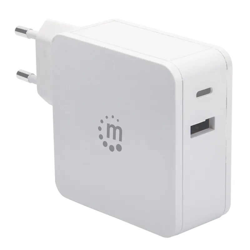 Spedito Oggi Alimentatore 45W con porte USB-C e USB-A Bianco