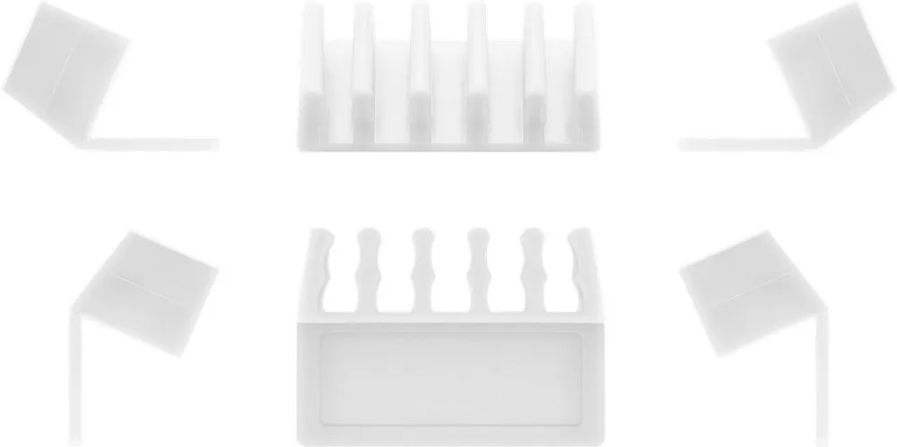 Bestseller Set 2 Fermacavo da Scrivania a cinque posti Bianco