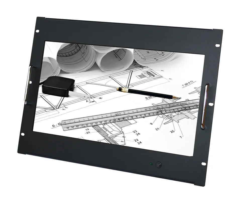 Spedizione Espresso Monitor 8U per Armadio Rack 18,5" Full HD Nero