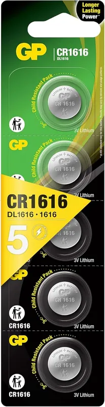 Blister 5 Batterie Litio a Bottone CR1616 Spedizione Espresso