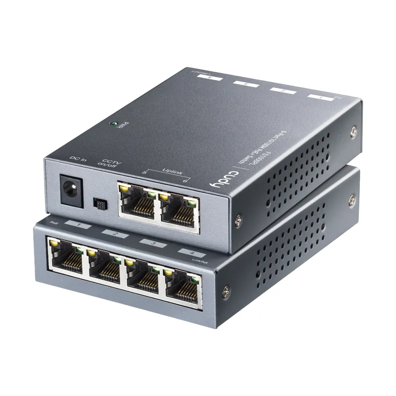 Consegna Rapida Switch PoE+ a 6 porte 10/100M, FS1006PL