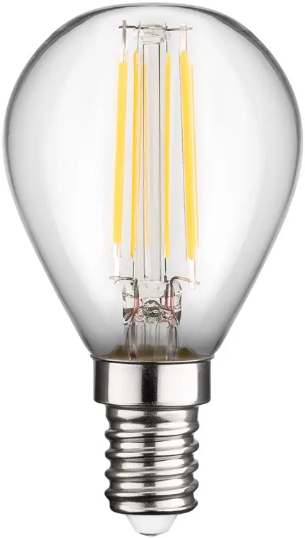 Lampadina Mini Globo E14 a Filamento Bianco Caldo 4W, Classe E Prezzo Scontato