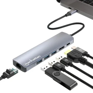 Ultime Pezzi Docking Station USB-C™ PD 6-in-1 4K Hub Multiporta