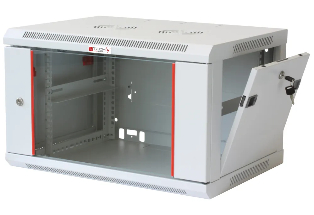 Di Tendenza Armadio Rack 19" a muro 9 unità sezione unica prof. 450mm Grigio