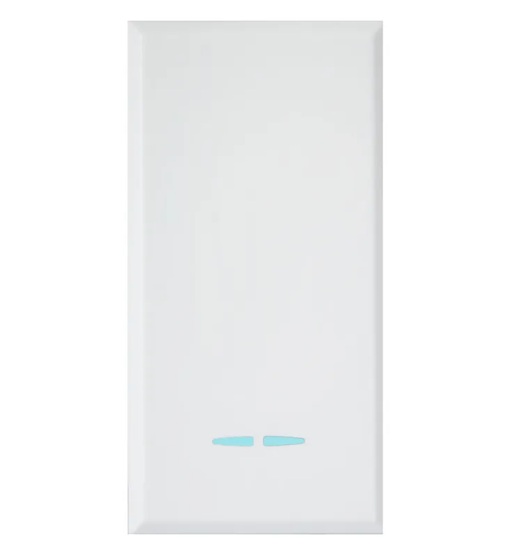 WHITEK S44 Pulsante Tasto con Gemma N.A. 1P 10A Illuminabile 1 Modulo Bianco Opaco Nuovo Arrivo
