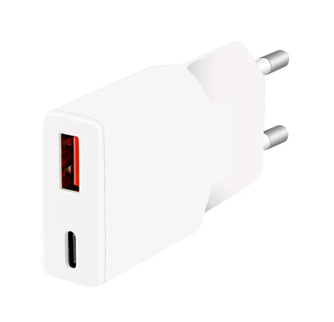 Occasione Caricatore Alimentatore GaN USB-C™ (PD) + USB-A (QC) da Muro 30W Bianco