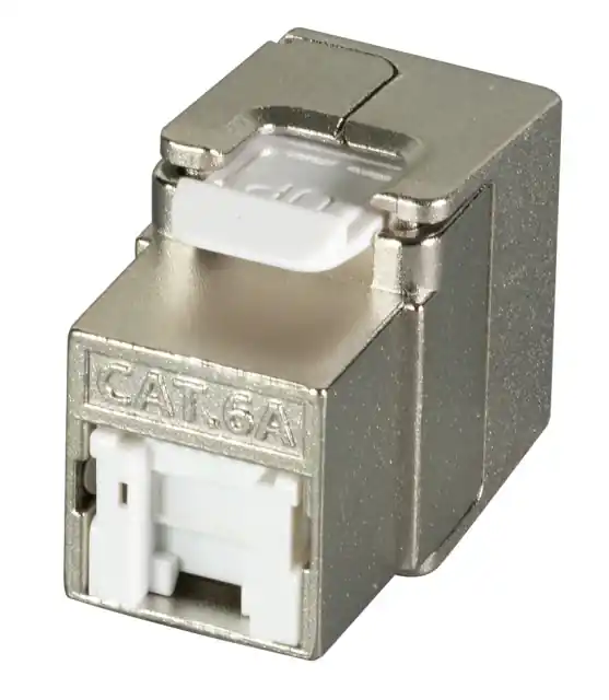 Frutto Keystone RJ45 Cat.6A 10Gigabit FTP 180° Toolless con Otturatore Occasione