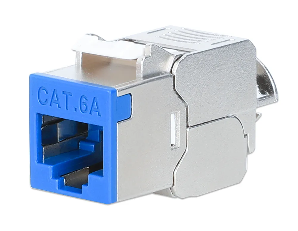 Frutto Keystone RJ45 Cat.6A 10G Slim STP Toolless Blu Compra Online