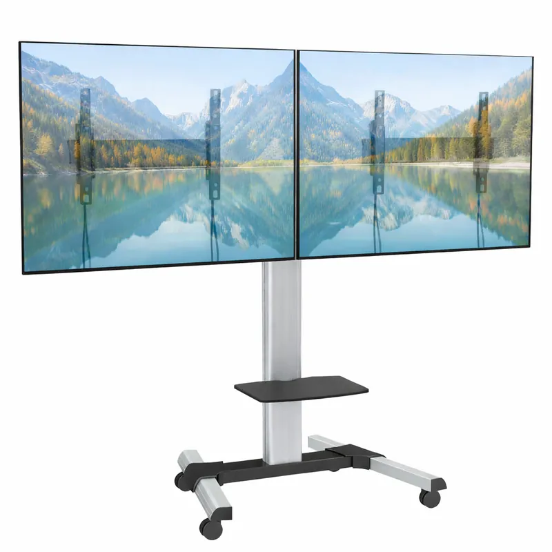 Compra Oggi Stesso Supporto a Pavimento per 2 TV LED/LCD 25-55" per Video Wall