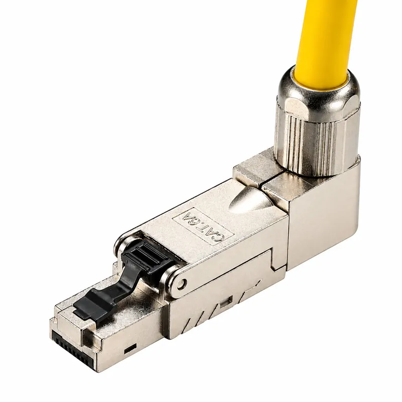 Acquista Ora Connettore Plug RJ45 8P8C Cat.6A Schermato STP con Angolo di 90°